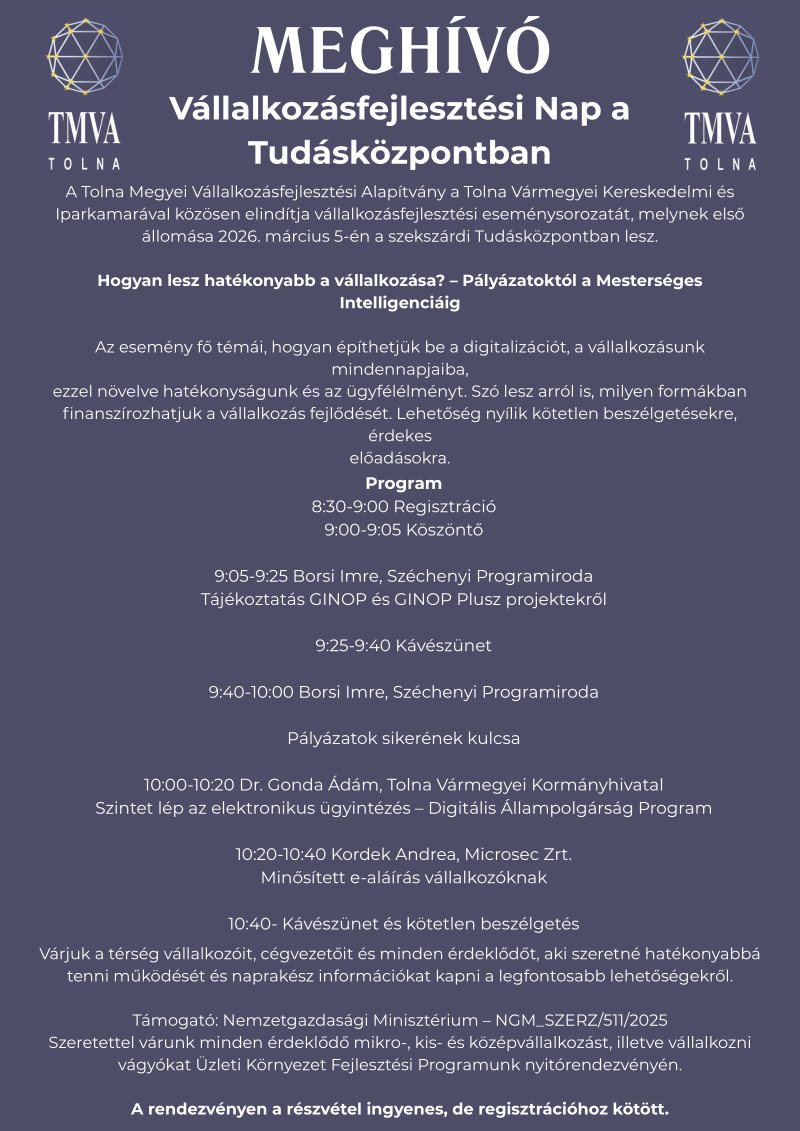 TMVA meghívó 3 TMVA meghivo